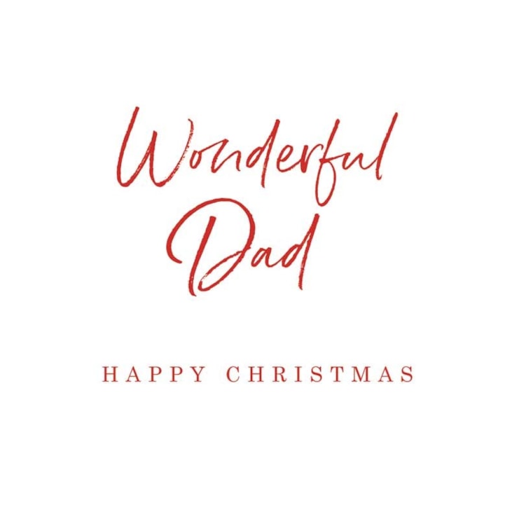 Dad Christmas Card - Wonderful Dad Happy Christmas Dad Christmas Card - Wonderful Dad Happy Christmas