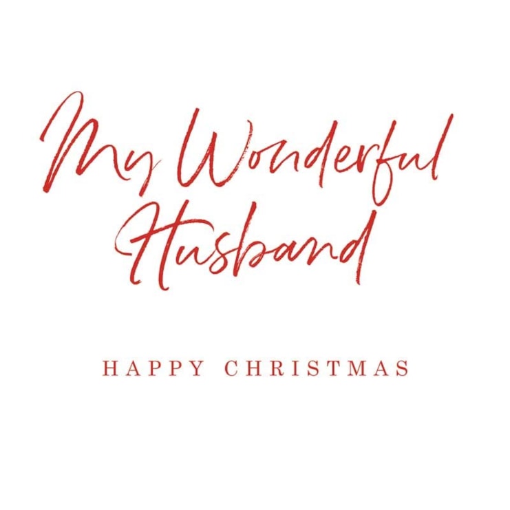 Husband Christmas Card -  My Wonderful Husband Happy Christmas