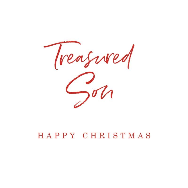 An image of Son Christmas Card -  Treasured Son Happy Christmas