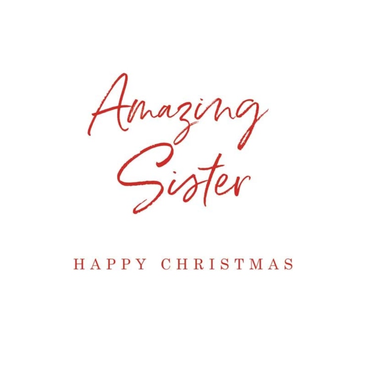 Sister Christmas Card - Amazing Sister Happy Christmas Sister Christmas Card - Amazing Sister Happy Christmas