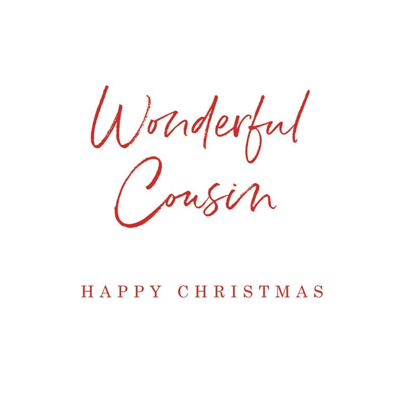 An image of Cousin Christmas Card -  Wonderful Cousin Happy Christmas