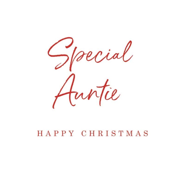 Auntie Christmas Card -  Special Auntie Happy Christmas