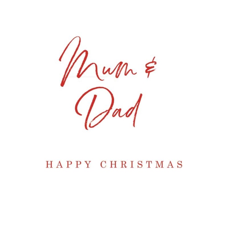 Mum & Dad Christmas Card - Mum & Dad Happy Christmas Mum & Dad Christmas Card - Mum & Dad Happy Christmas