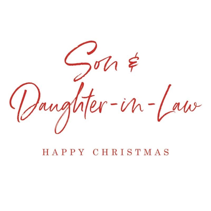 Son & Daughter-in-Law Christmas Card -  Son & Daughter-in-Law Happy Christmas