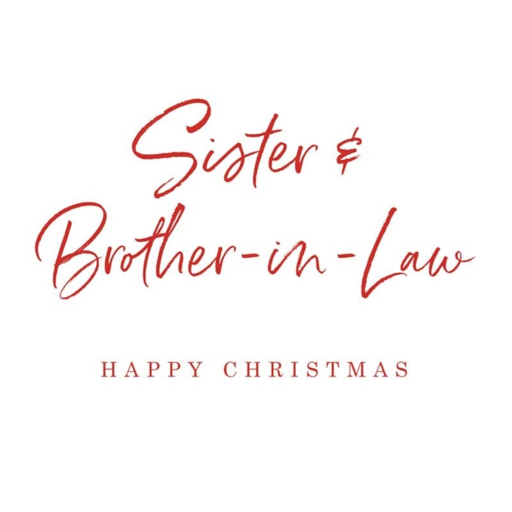 Sister & Brother-in-Law Christmas Card -  Sister & Brother-in-Law Happy Christma