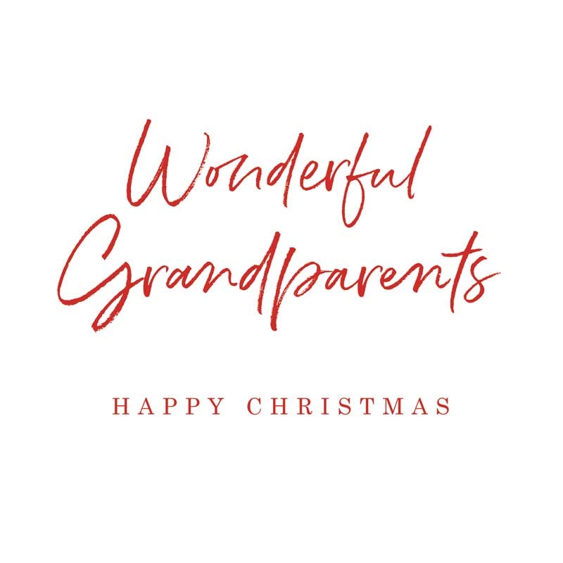 An image of Grandparents Christmas Card -  Wonderful Grandparents Happy Christmas