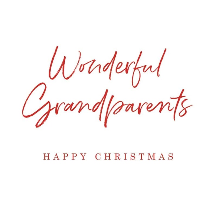 Grandparents Christmas Card -  Wonderful Grandparents Happy Christmas
