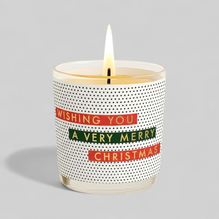 Vanilla Scented Christmas Candle - Wishing You A Very Merry Christmas Vanilla Scented Christmas Candle - Wishing You A Very Merry Christmas