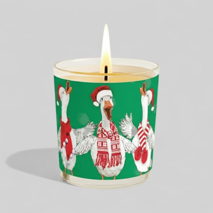 Vanilla Scented Christmas Candle - Christmas Geese