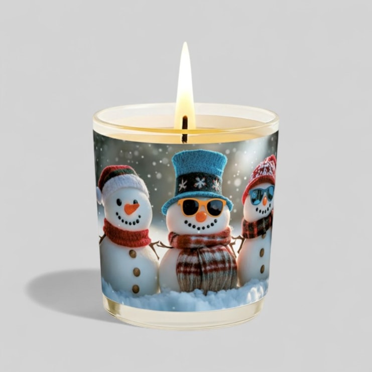 Vanilla Scented Christmas Candle - Snowmen Vanilla Scented Christmas Candle - Snowmen