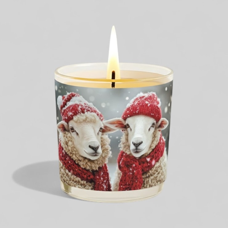 Vanilla Scented Christmas Candle - Sheep