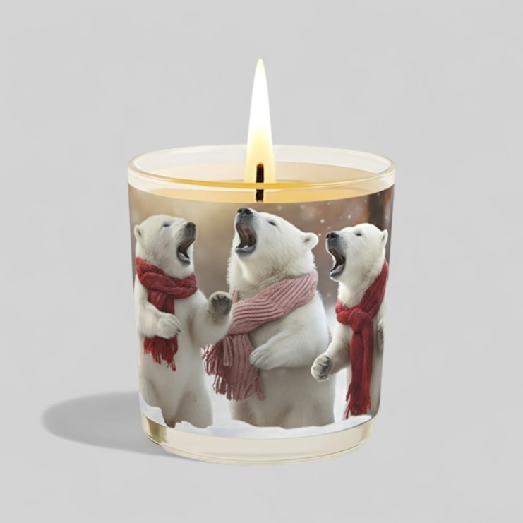 Vanilla Scented Christmas Candle - Polar Bears Vanilla Scented Christmas Candle - Polar Bears