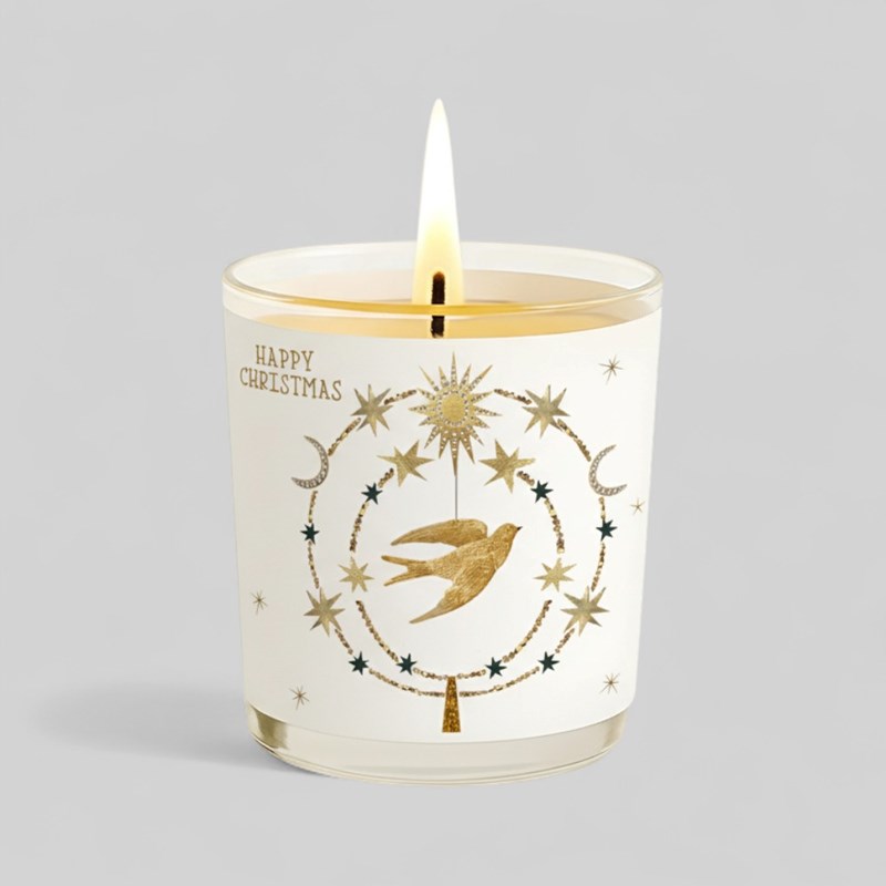 An image of Vanilla Scented Christmas Candle - Dove
