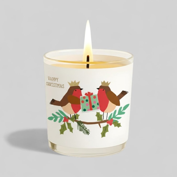 Vanilla Scented Christmas Candle - Two Robins