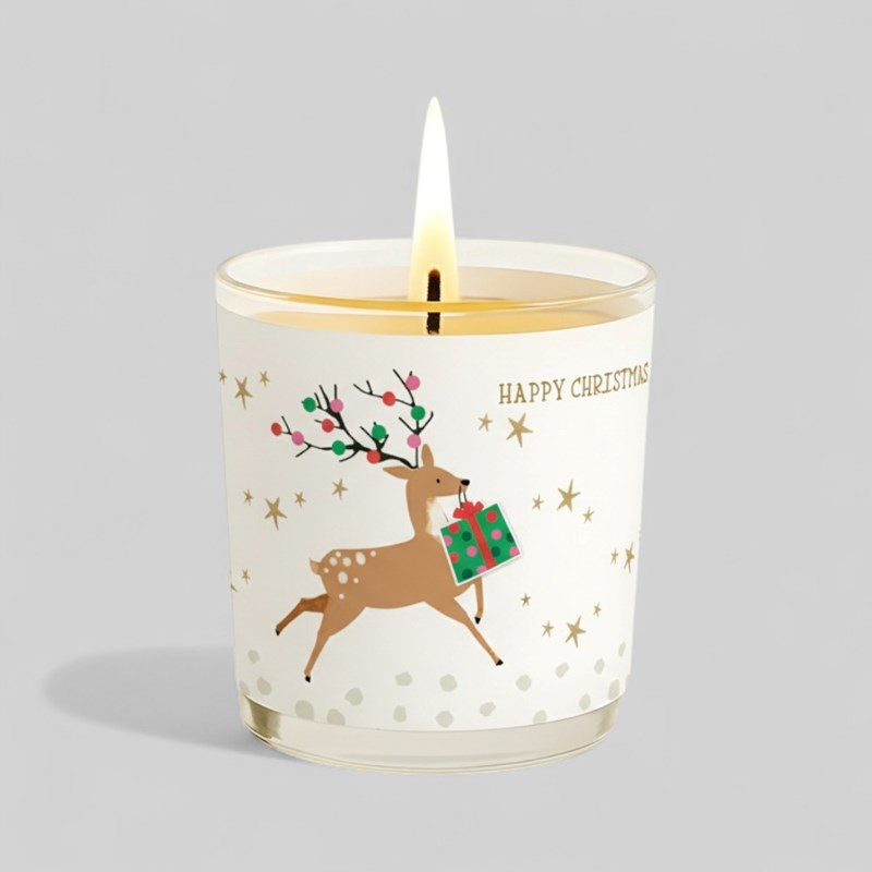 An image of Vanilla Scented Christmas Candle - Reindeer