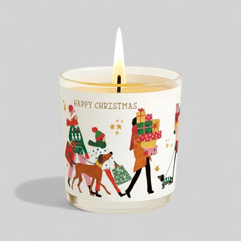 An image of Vanilla Scented Christmas Candle - Christmas Shopping