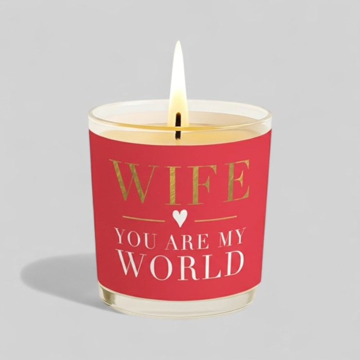 Vanilla Scented Christmas Candle - Wife You Are My World Vanilla Scented Christmas Candle - Wife You Are My World
