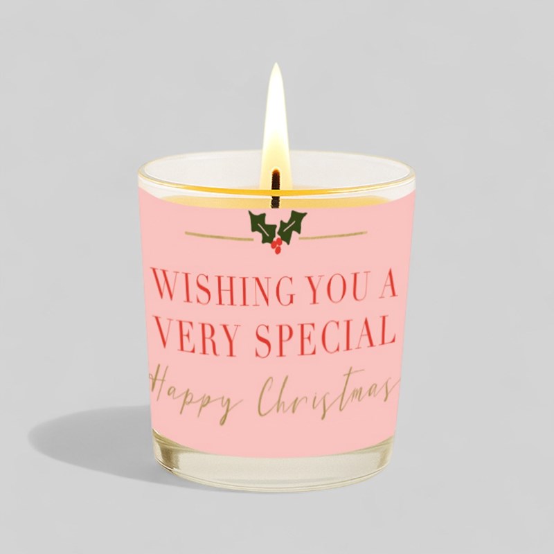 An image of Vanilla Scented Christmas Candle - Wishing You A Very Special Christmas