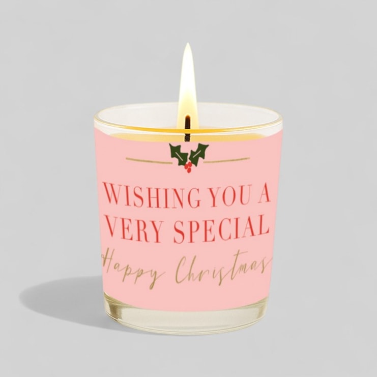 Vanilla Scented Christmas Candle - Wishing You A Very Special Christmas