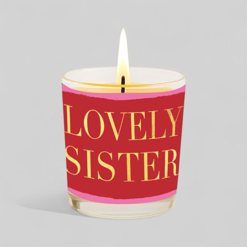 An image of Vanilla Scented Christmas Candle - Lovely Sister