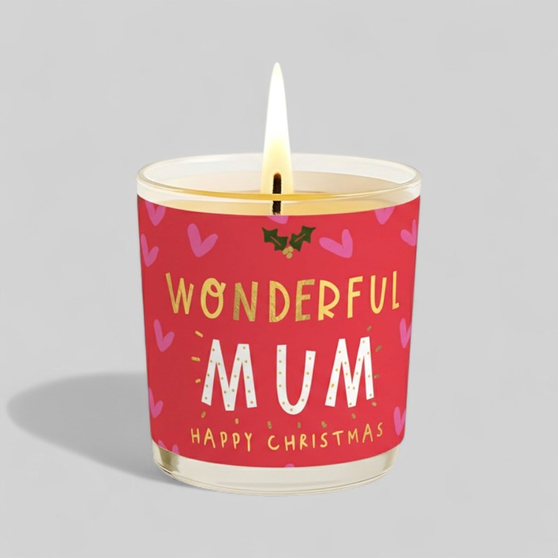 An image of Vanilla Scented Christmas Candle - Wonderful Mum