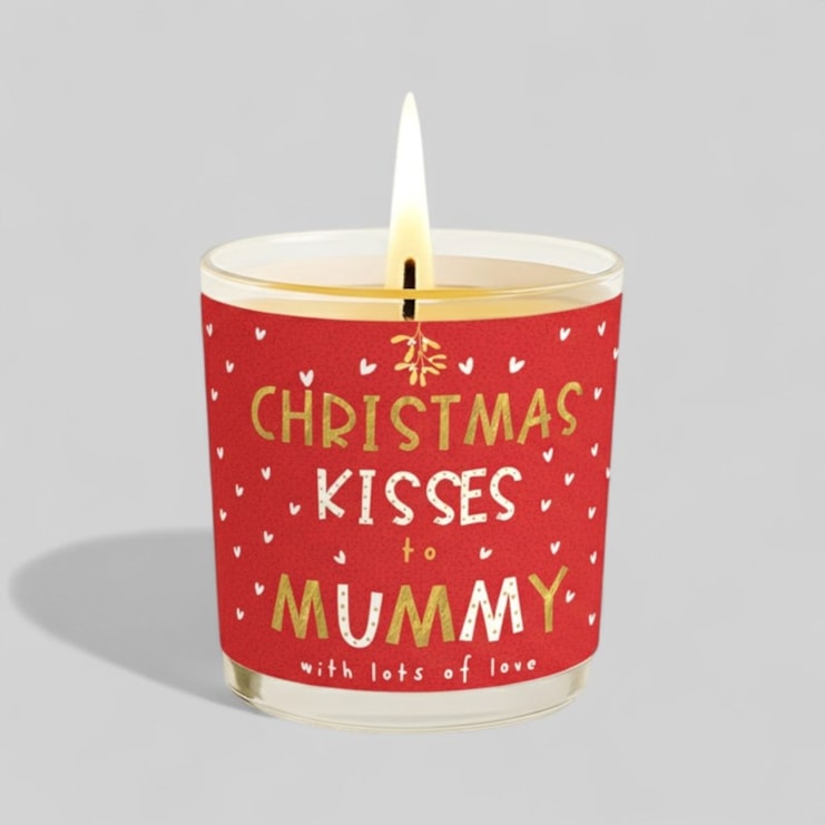Vanilla Scented Christmas Candle - Christmas Kisses To Mummy Vanilla Scented Christmas Candle - Christmas Kisses To Mummy