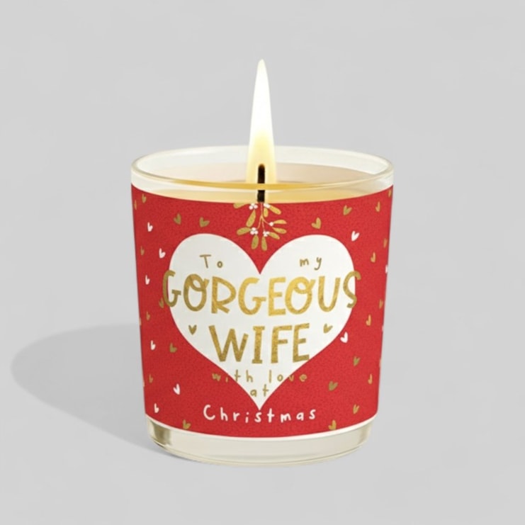 Vanilla Scented Christmas Candle - To My Gorgeous Wife