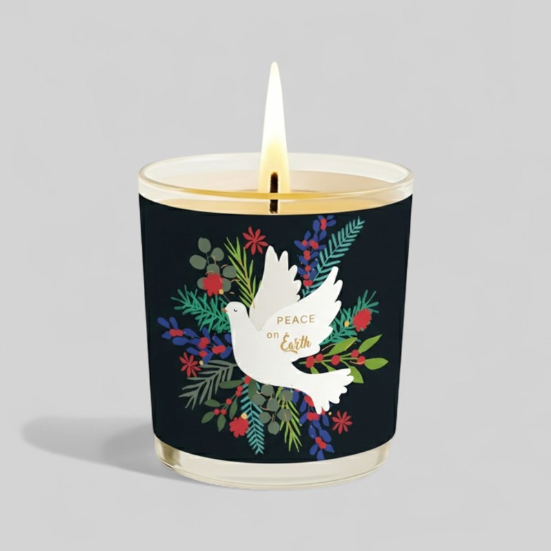 An image of Vanilla Scented Christmas Candle - Peace On Earth