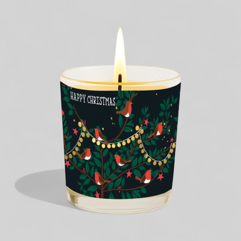 An image of Vanilla Scented Christmas Candle - Robins