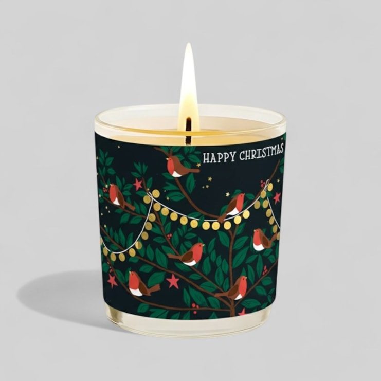 Vanilla Scented Christmas Candle - Robins