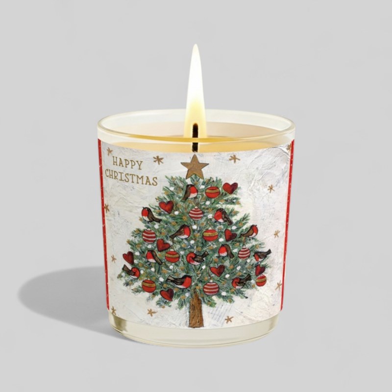 An image of Vanilla Scented Christmas Candle - Christmas Tree