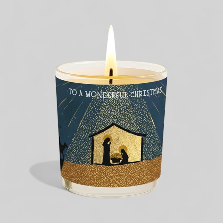 Vanilla Scented Christmas Candle - Nativity Scene Vanilla Scented Christmas Candle - Nativity Scene