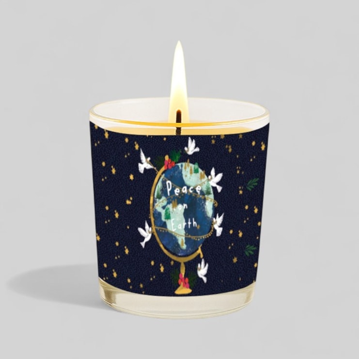Vanilla Scented Christmas Candle - Peace On Earth Vanilla Scented Christmas Candle - Peace On Earth
