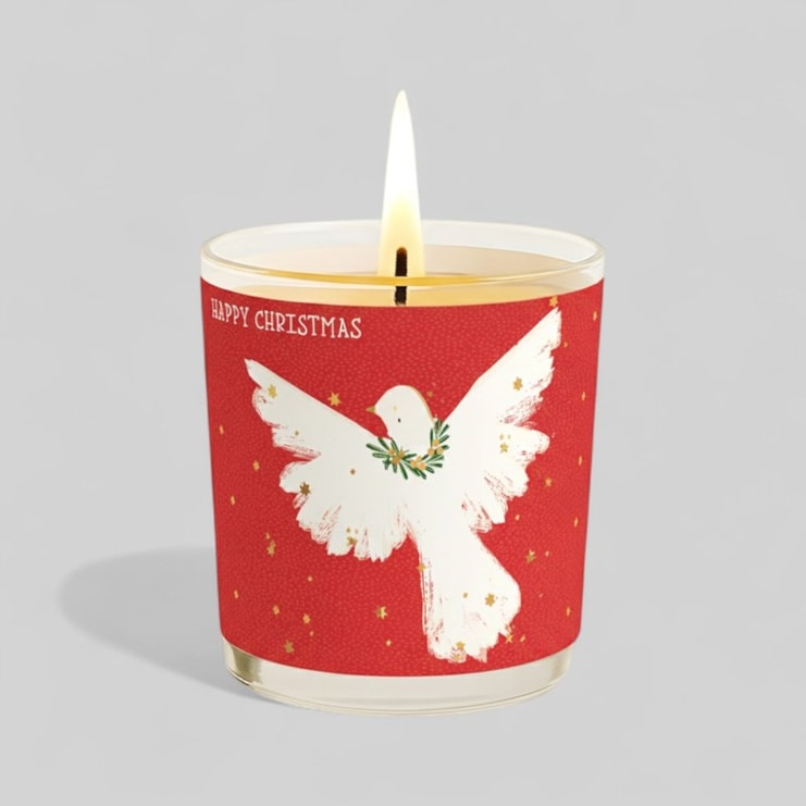 Vanilla Scented Christmas Candle - White Dove Vanilla Scented Christmas Candle - White Dove