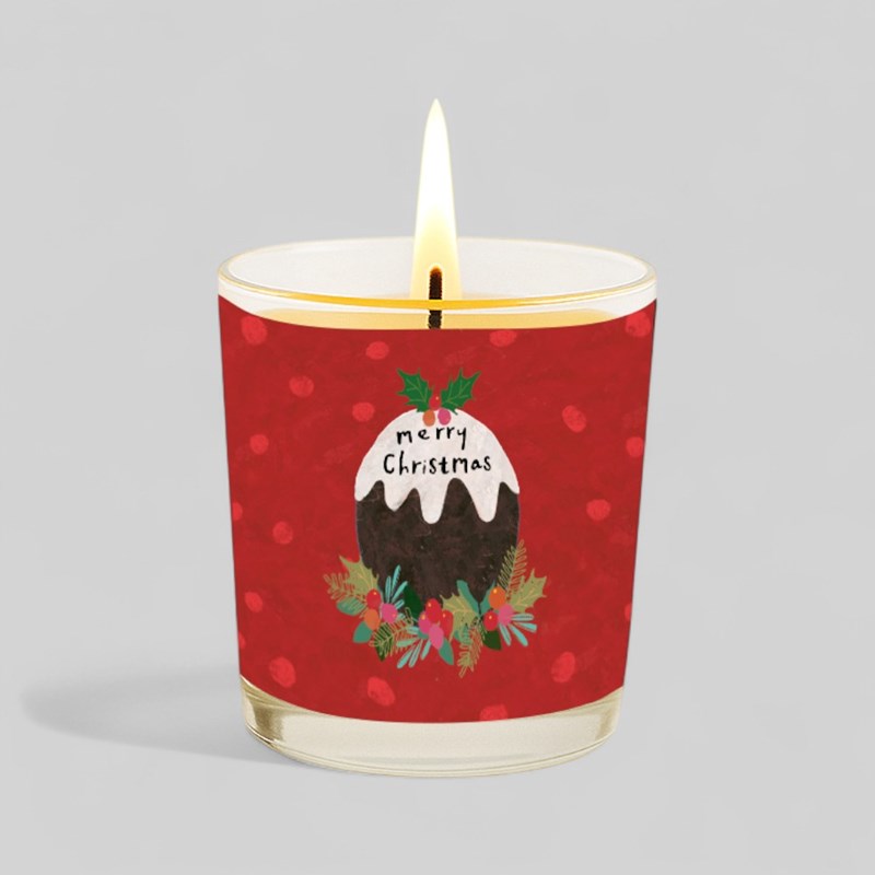 An image of Vanilla Scented Christmas Candle - Christmas Pudding