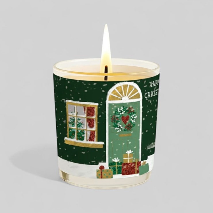 Vanilla Scented Christmas Candle - Snowy Front Door Vanilla Scented Christmas Candle - Snowy Front Door