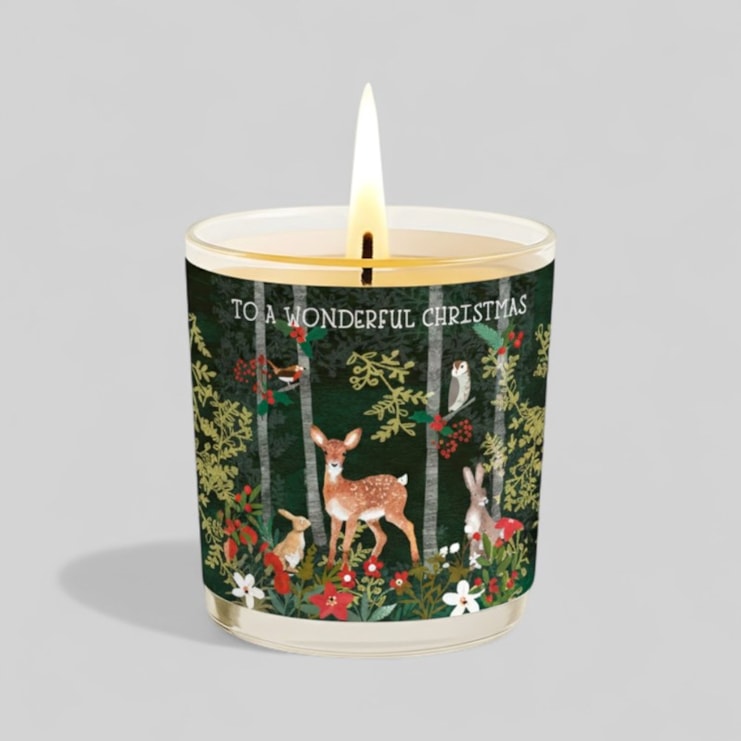 Vanilla Scented Christmas Candle - Woodland Animals