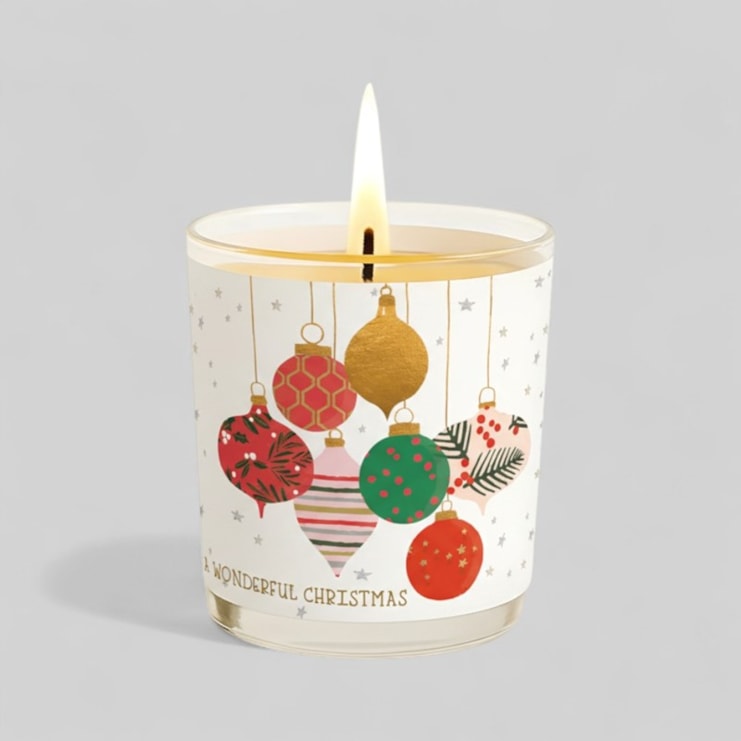 Vanilla Scented Christmas Candle - Christmas Baubles Vanilla Scented Christmas Candle - Christmas Baubles