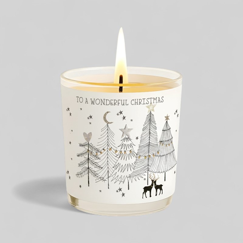 An image of Vanilla Scented Christmas Candle - Reindeer In The Trees