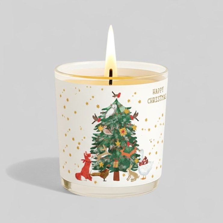 Vanilla Scented Christmas Candle - Animals Around The Tree Vanilla Scented Christmas Candle - Animals Around The Tree