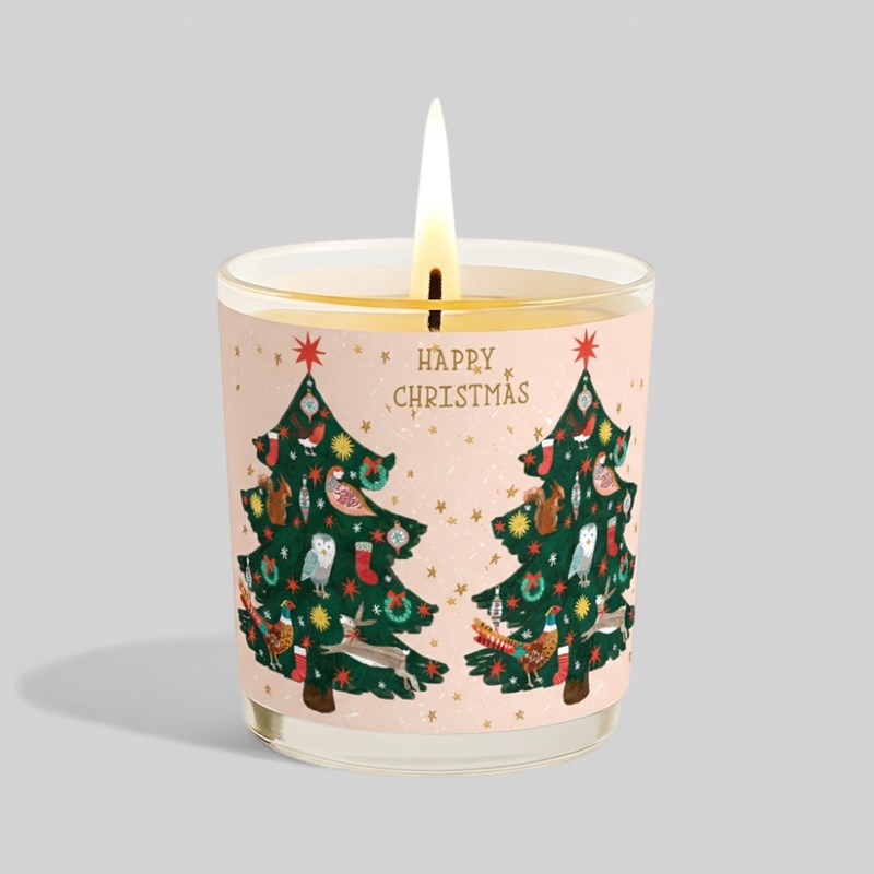 An image of Vanilla Scented Christmas Candle - Christmas Trees