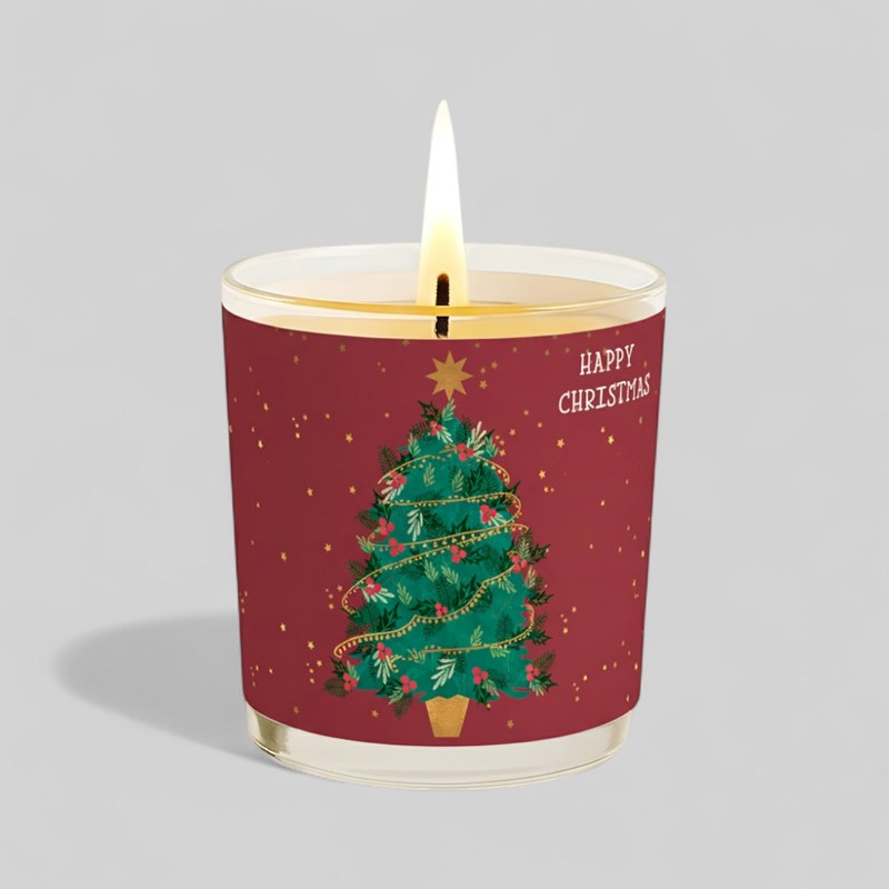 An image of Vanilla Scented Christmas Candle - Christmas Tree