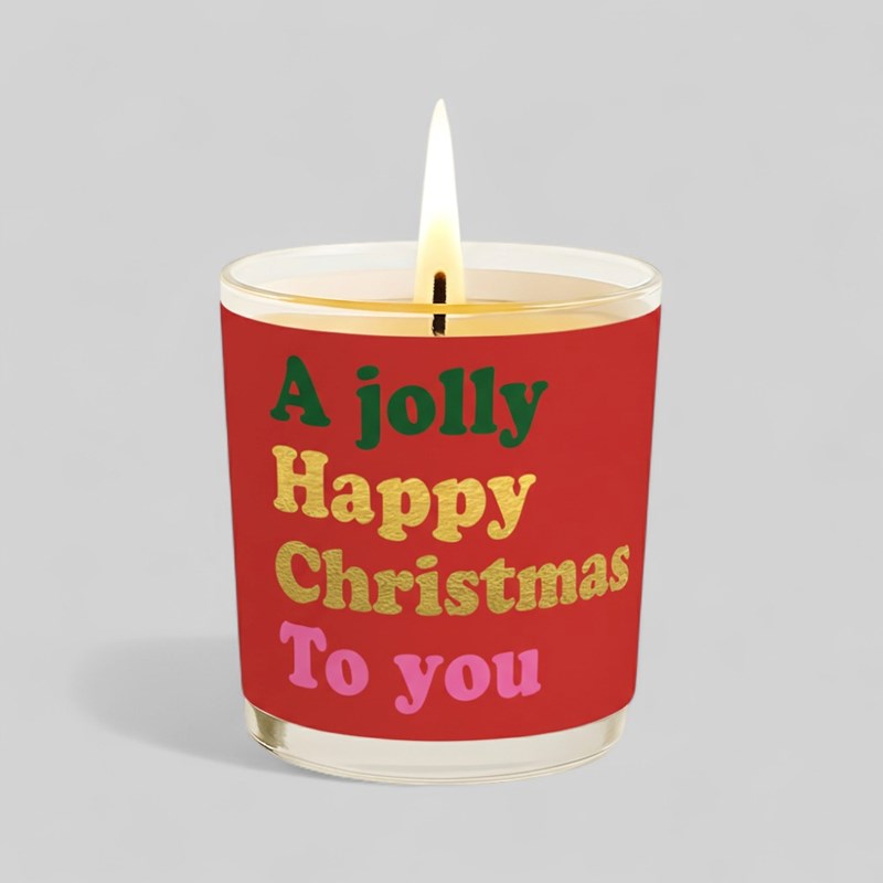 An image of Vanilla Scented Christmas Candle - A Jolly Happy Christmas