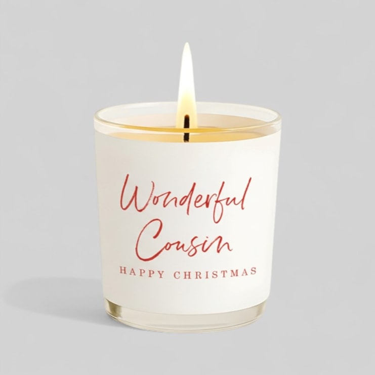 Vanilla Scented Christmas Candle - Wonderful Cousin