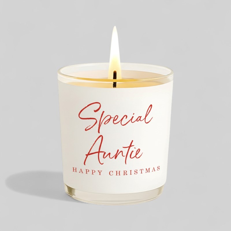 An image of Vanilla Scented Christmas Candle - Special Auntie