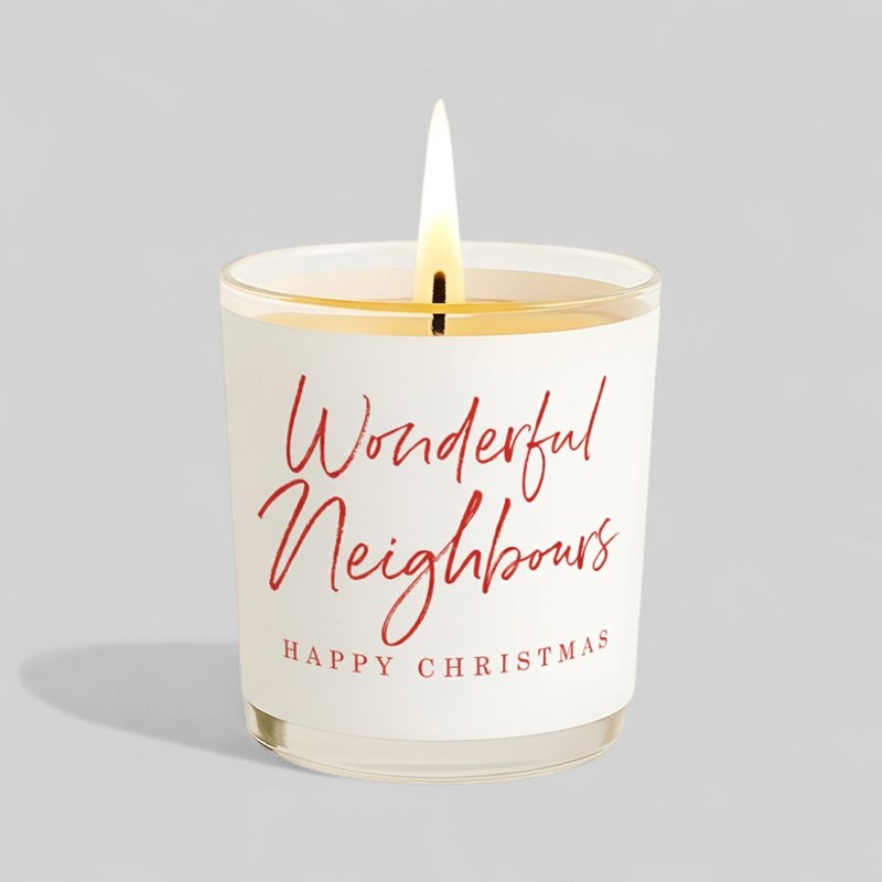 An image of Vanilla Scented Christmas Candle - Wonderful Neighbours