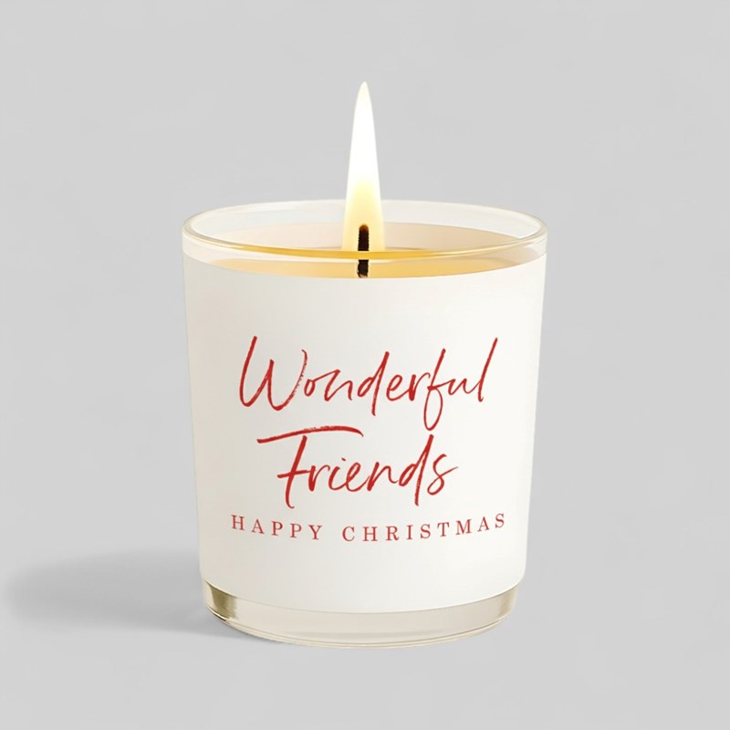 An image of Vanilla Scented Christmas Candle - Wonderful Friends