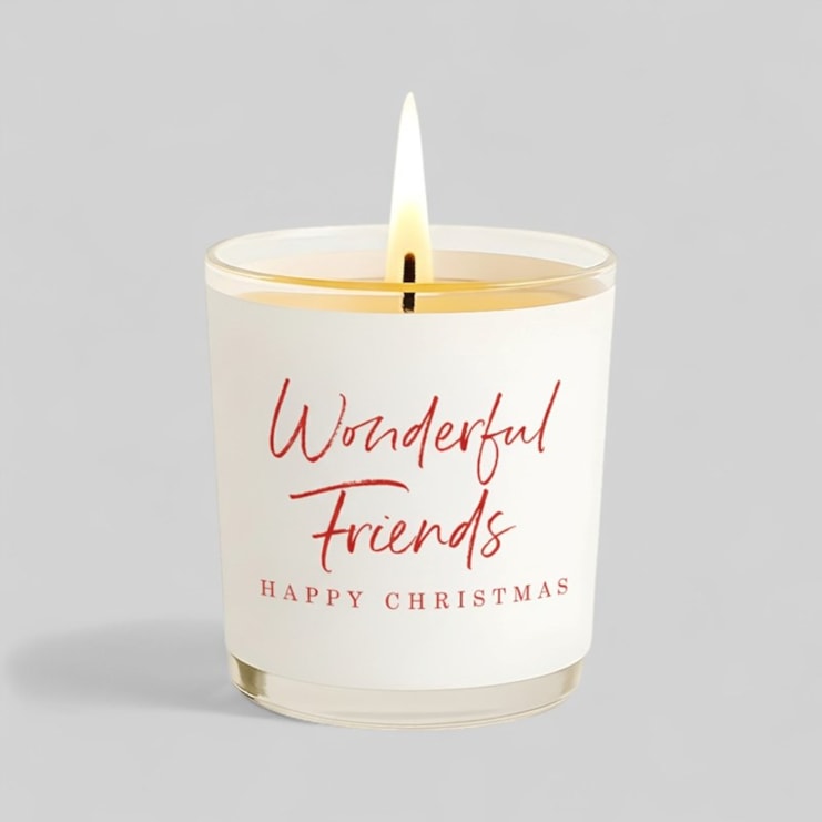 Vanilla Scented Christmas Candle - Wonderful Friends Vanilla Scented Christmas Candle - Wonderful Friends