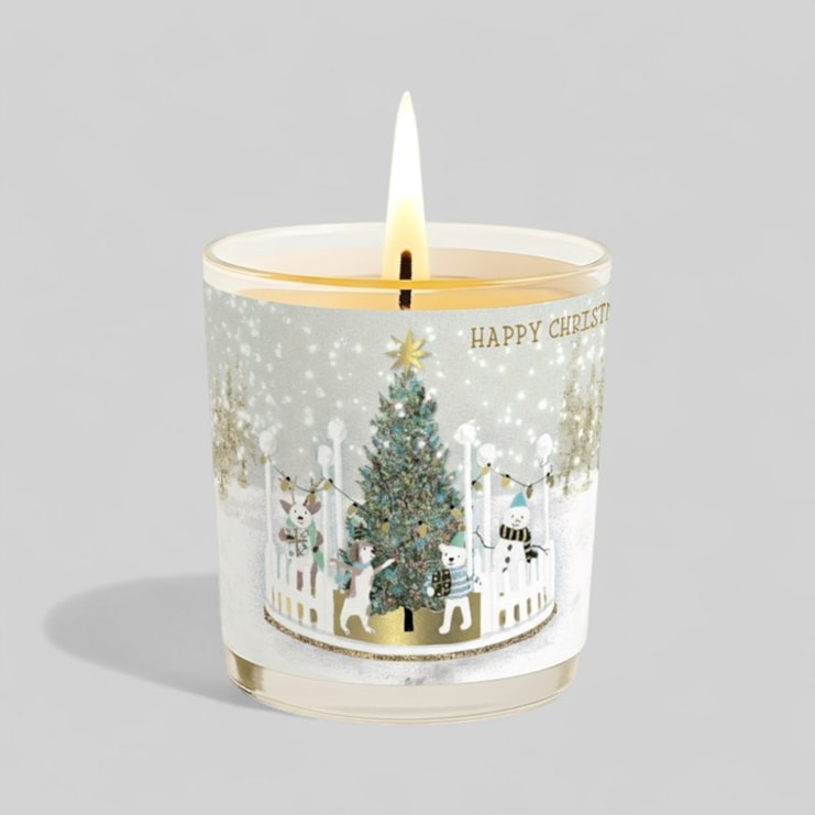 Vanilla Scented Christmas Candle - Christmas Scene