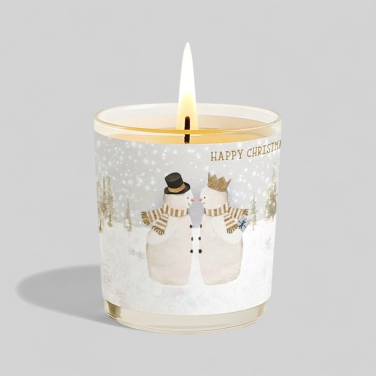 Vanilla Scented Christmas Candle - Two Snowmen Vanilla Scented Christmas Candle - Two Snowmen